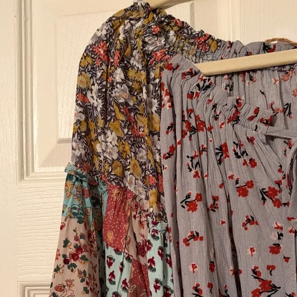 Easel Multicolor Floral Patchwork Blouse - Picture 6 of 6